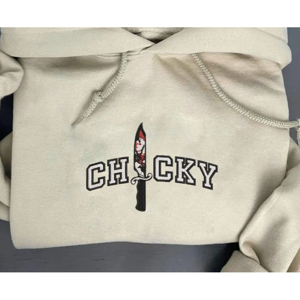 Halloween Horror Movie Chucky In Knife Embroidered Sweatshirt.jpg