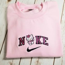 hello kitty nike logo embroidered sweatshirt