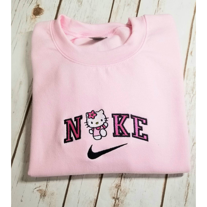 Hello Kitty Nike Logo Embroidered Sweatshirt.jpg