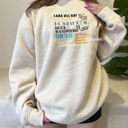 lana del rey album embroidered crewneck sweatshirt