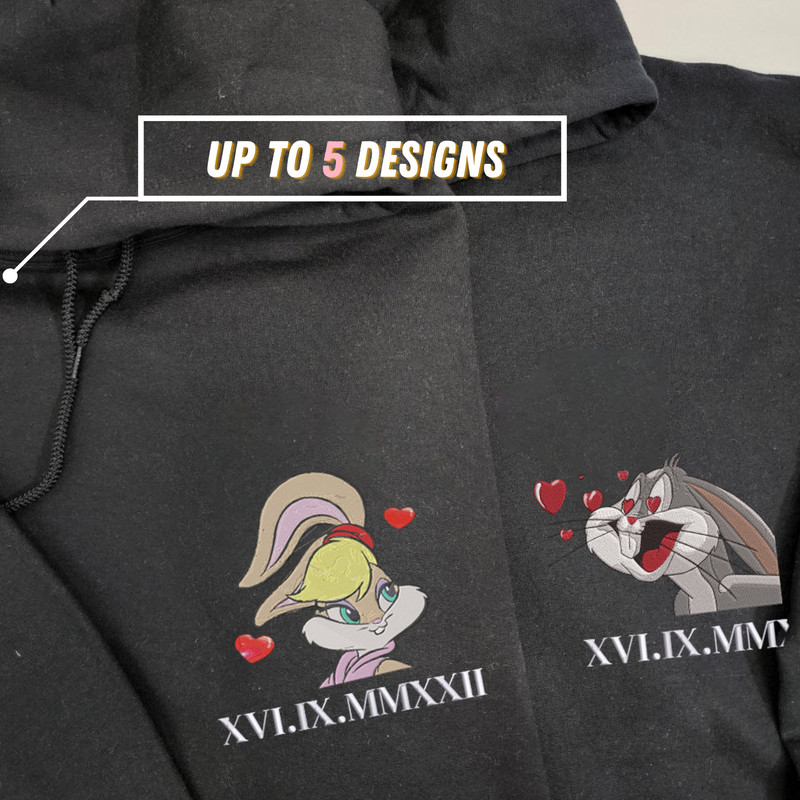 Looney Tunes Bugs Bunny X Lola Couple Embroidered Sweatshirt.jpg