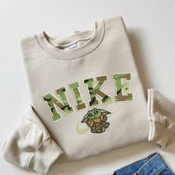 nike camo baby yoda star wars embroidered sweatshirt
