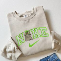 nike swoosh yoda star wars embroidered sweatshirt