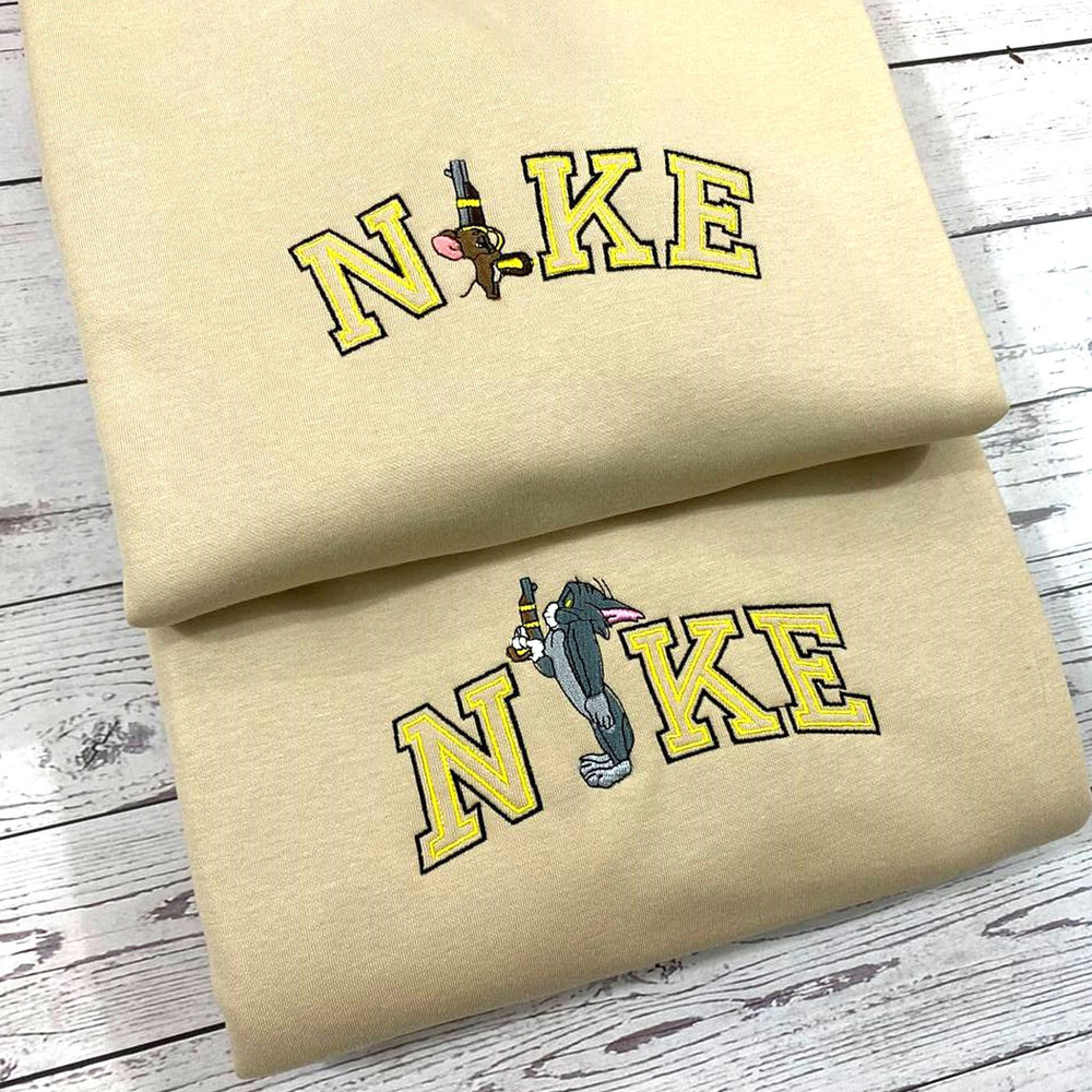 Nike Tom And Jerry Couple Embroidered Sweatshirt 1.jpg