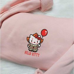 pennywise it hello kitty embroidered sweatshirt