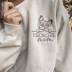 personalized name dog mom embroidered sweatshirt