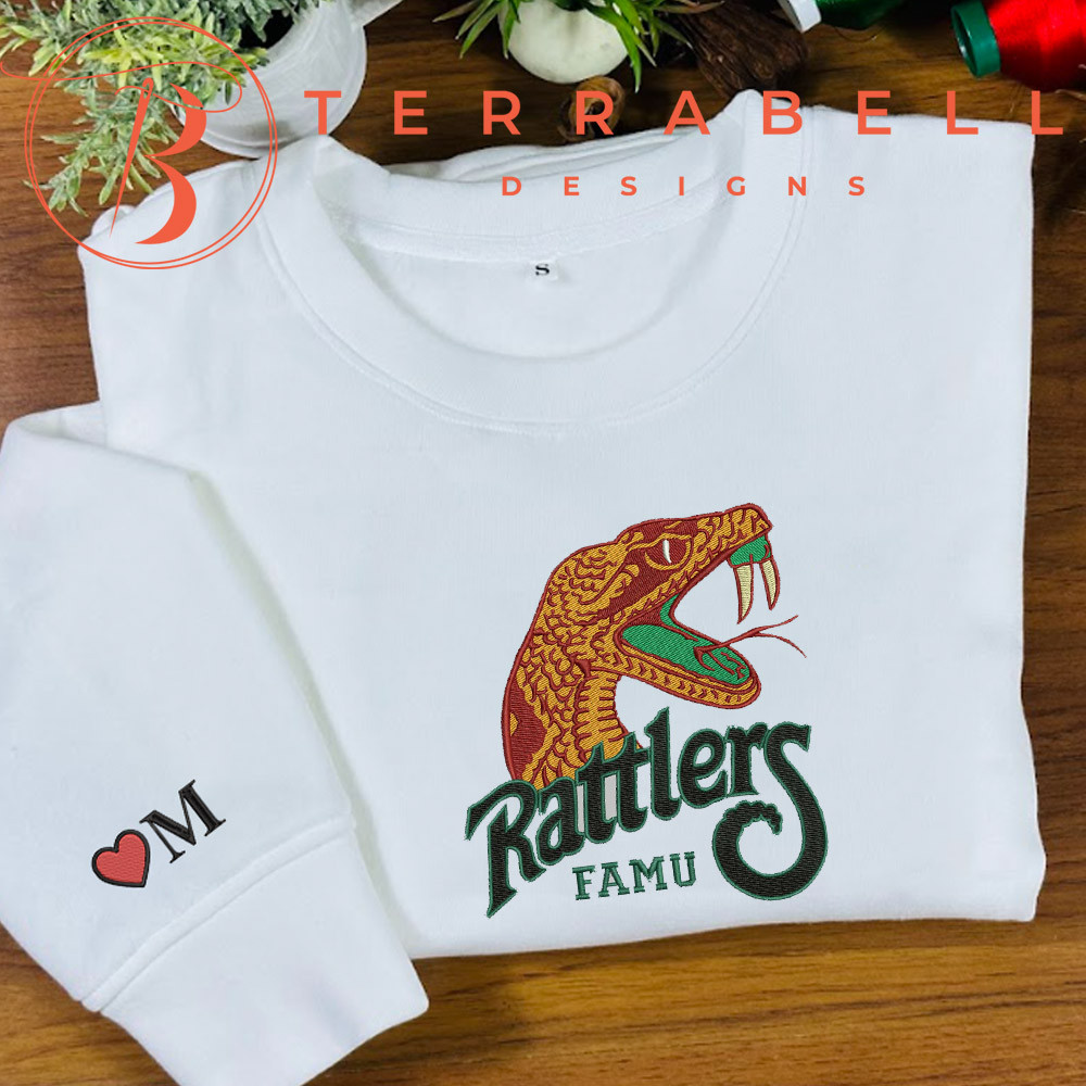 Rattlers FAMU Embroidered Sweatshirt Custom Name Sleeve.jpg