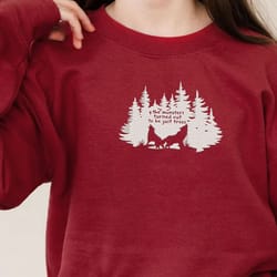 the monsters turned out embroidered sweatshirt hoodie t-shirt