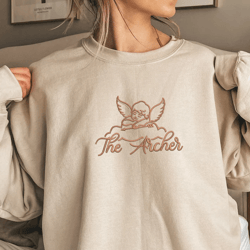 the archer angel cherub cloud embroidered sweatshirt hoodie