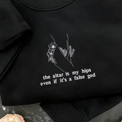 false god embroidered sweatshirt hoodie