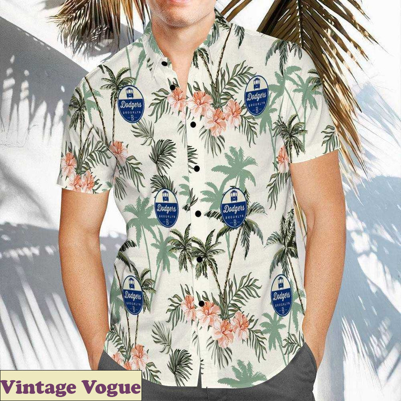 Dodgers Vintage Print Hawaiian Shirt, LA Dodgers Hawaiian Shirt.jpg
