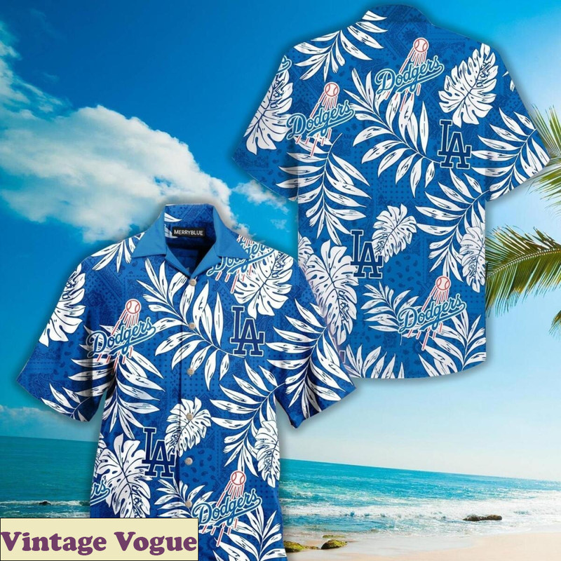 LA Dodgers Hawaiian Shirt Summer Beach Gift For Baseball Fans.jpg