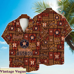 major league baseball astros aloha shirt with 3d printed design