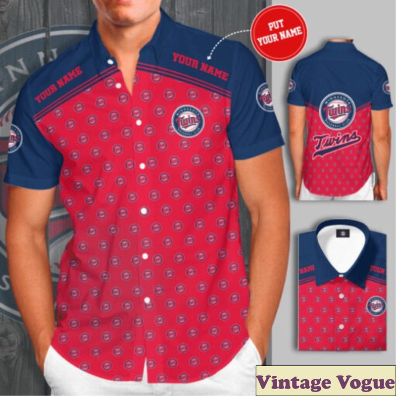Minnesota Twins Logo Short Sleeve Baseball Hawaiian Shirt, Twins Hawaiian Shirt.jpg