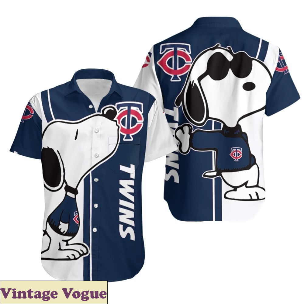 Minnesota Twins Snoopy Lover 3D Printed Hawaiian Shirt, Twins Hawaiian Shirt.jpg