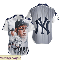 New York Yankees Aloha Shirt Aaron Judge All Rise Gift For Sport Fans