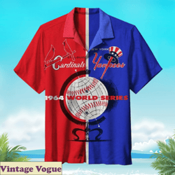 yankees st. louis cardinals aloha shirt gift for fans, st louis cardinals aloha shirt