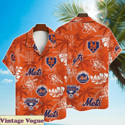 ny mets aloha shirt major league baseball tropical floral