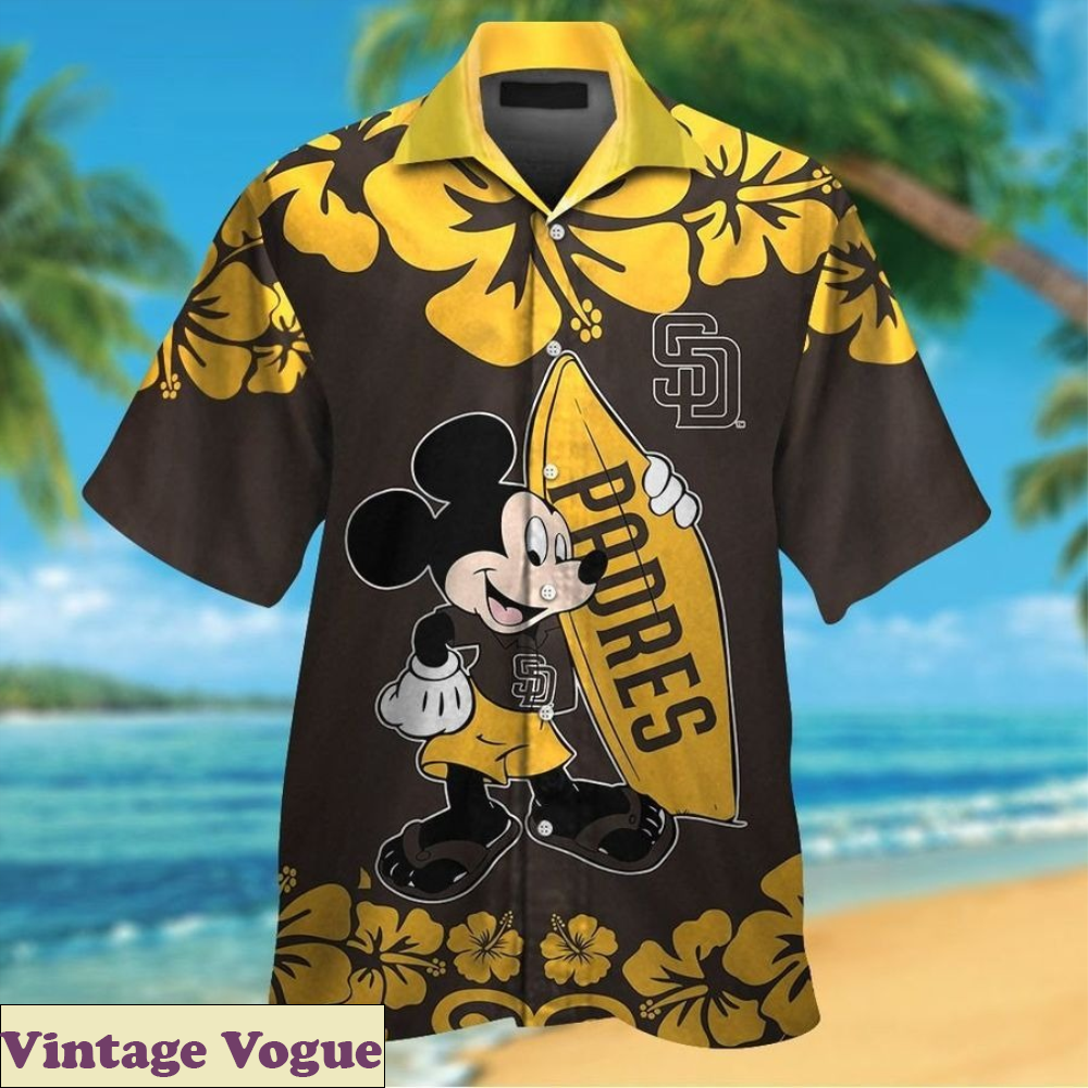 San Diego Padres Mickey Mouse Tropical Aloha Hawaiian Shirt - Padres Hawaiian Shirt.jpg