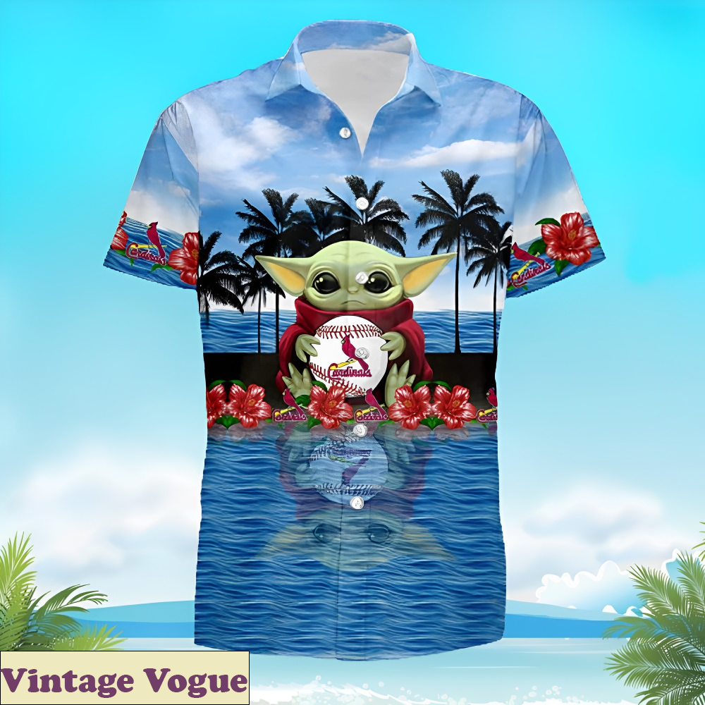 St Louis Cardinals Baby Yoda Hawaii Summer Hawaiian Shirt, St Louis Cardinals Hawaiian Shirt.jpg