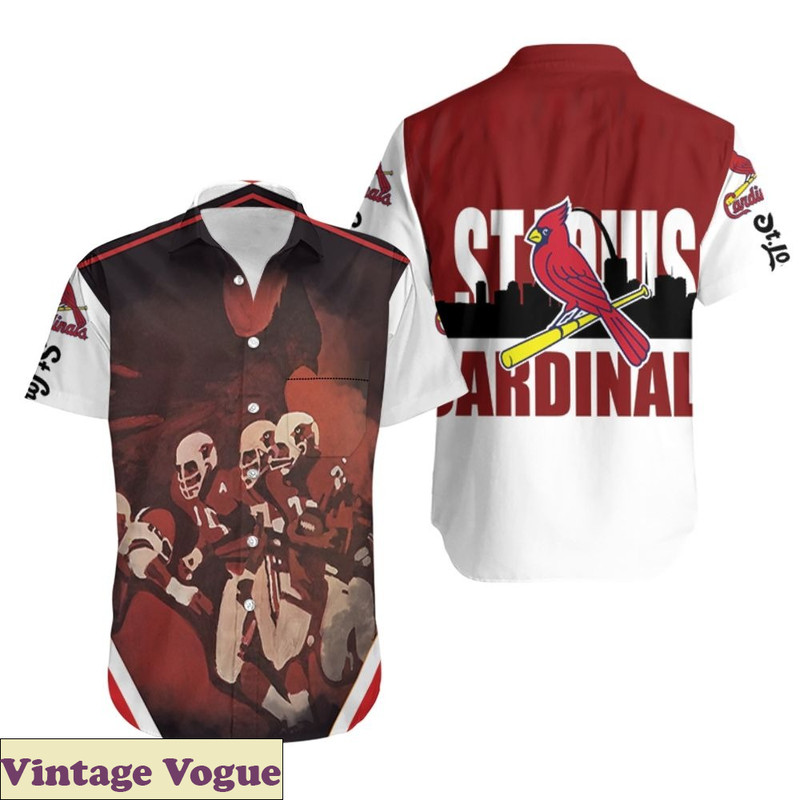 St Louis Cardinals Legend Manual Oil Paint Style Hawaiian Shirt, Cardinals Hawaiian Shirt.jpg