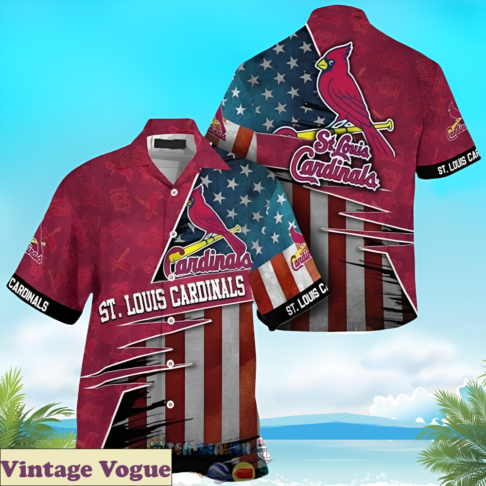 St Louis Cardinals MLB American Flag Hawaiian Shirt Saleoff, St Louis Cardinals Hawaiian Shirt.jpg