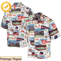st louis cardinals reyn spooner scenic aloha shirt, st louis cardinals aloha shirt