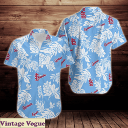st louis cardinals tropical flower big and tall aloha shirt, st louis cardinals aloha shirt