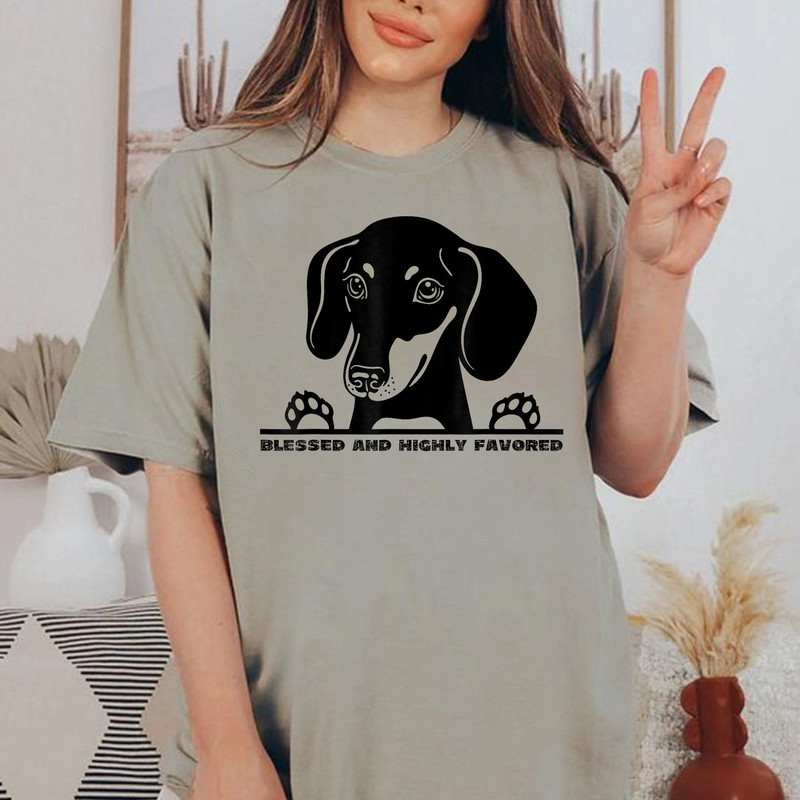 Blessed Funny Dachshund, Dachshund lover, Dog lover, Sarcastic, Funny Unisex T-Shirt.jpg