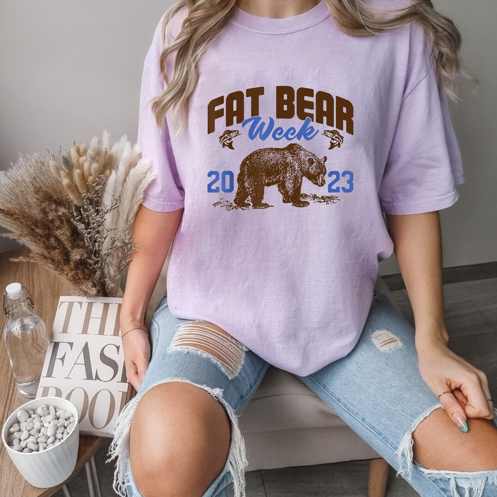 FAT BEAR WEEK 2023, Retro Bear Design Unisex Cotton Tee.jpg