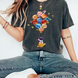 custom astronaut shirt, astronaut balloon shirt, space shirt