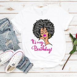 Custom Birthday Shirt, Lady woman face Birthday Party Shirt, Women Birthday Gift Shirt