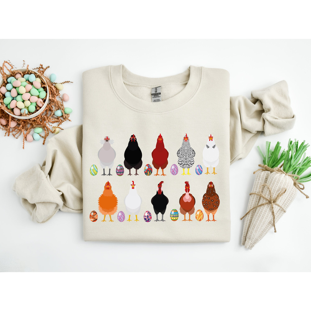Easter Chicken Shirt, Women Easter Tee,Chicken Mom shirt, Matching Easter Shirt, easter gift for women, Happy Easter Shirt,Easter Egg sshirt.jpg