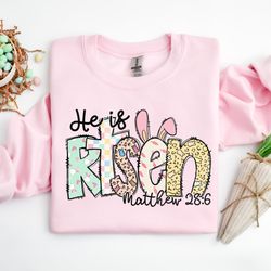 easter he is risen shirt, easter religious shirt, easter cross shirt