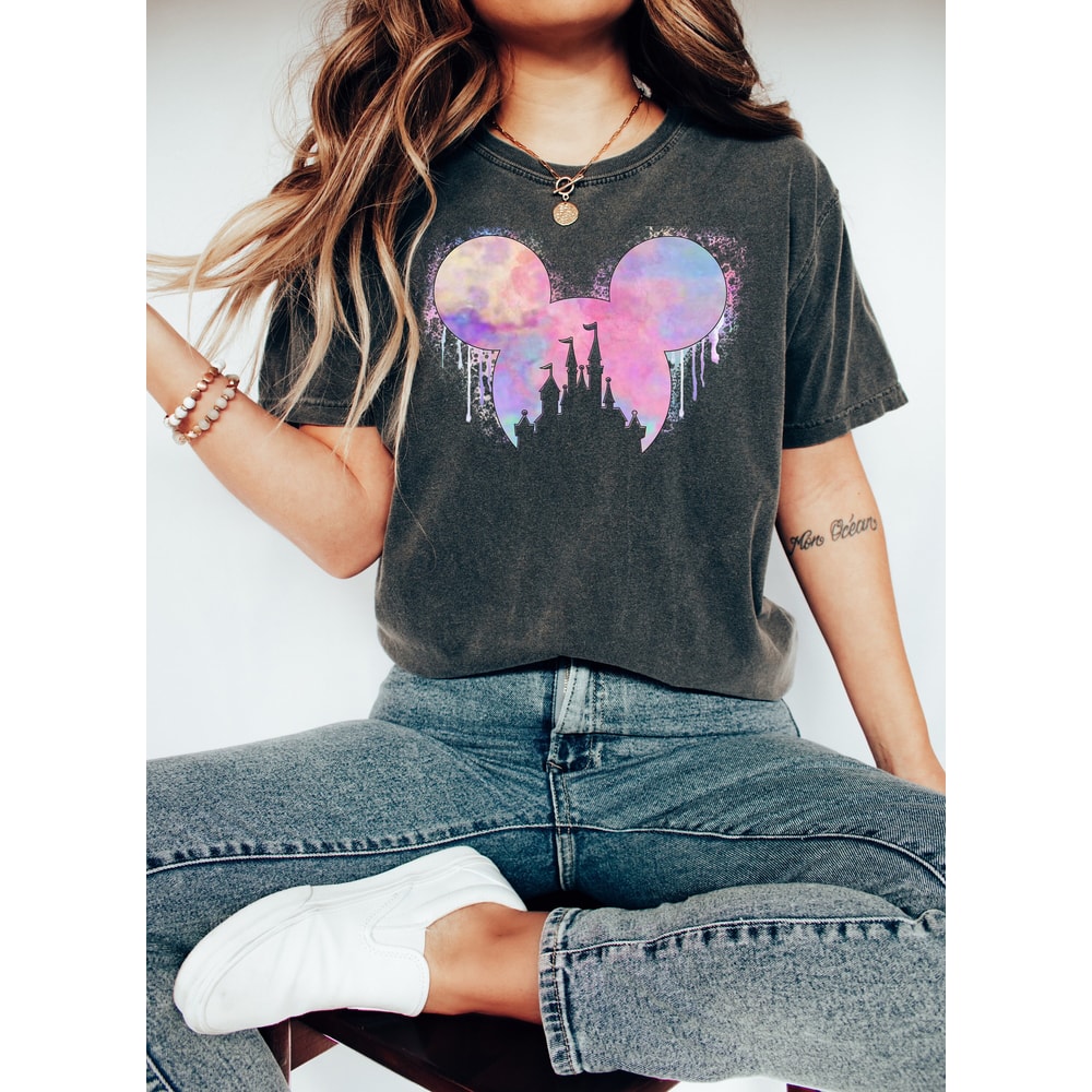 Watercolor Ear shirt,Castle Black, Minnie Shirt, Cute Ear Shirt,Vacation Shirt for woman, Mouse Ear Shirt,Matching family Shirts.jpg