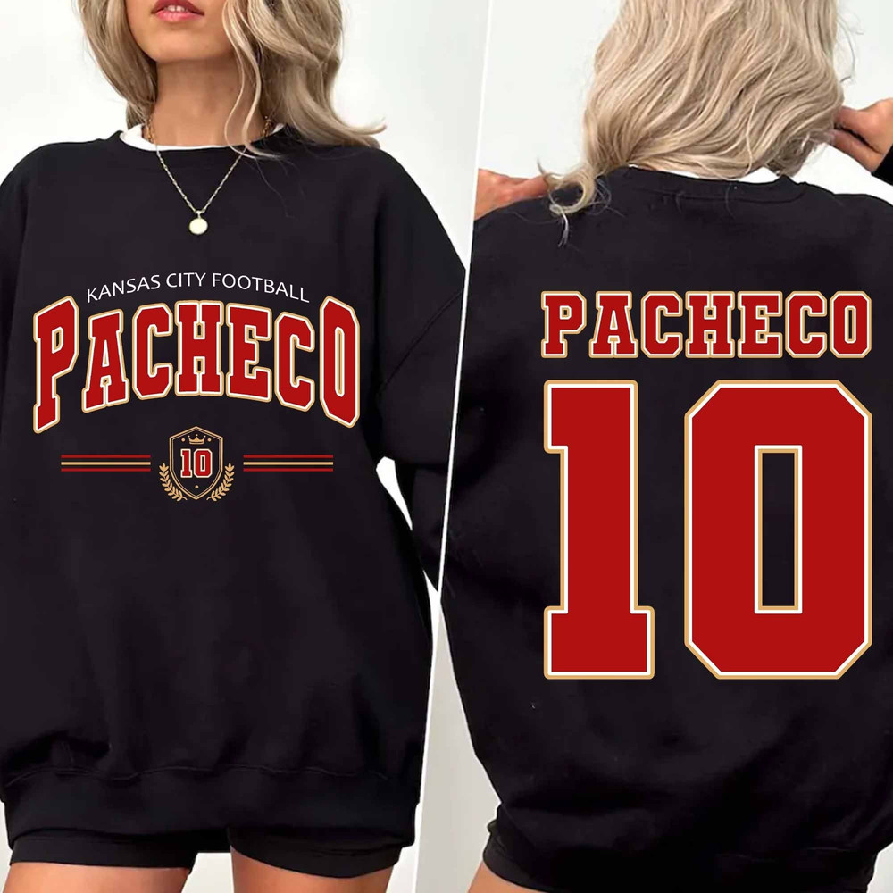 Pacheco 10 Shirt, KC Football Sweatshirt, Isiah Pacheco Sweatshirt, Kansas Football Shirt.jpg