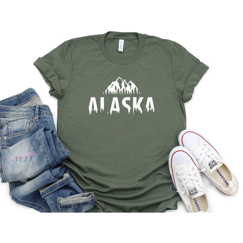 Alaska Shirt, Alaska Gift, Alaska Tshirt, Vacation Shirt, State Shirt, Alaska T-shirt, Alaska Tee, Mountain Shirt, Alaska Vacation Tshirt.jpg