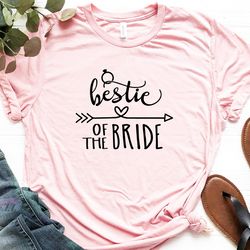 bestie of the bride shirt, bridesmaid shirts, bridal shower shirts