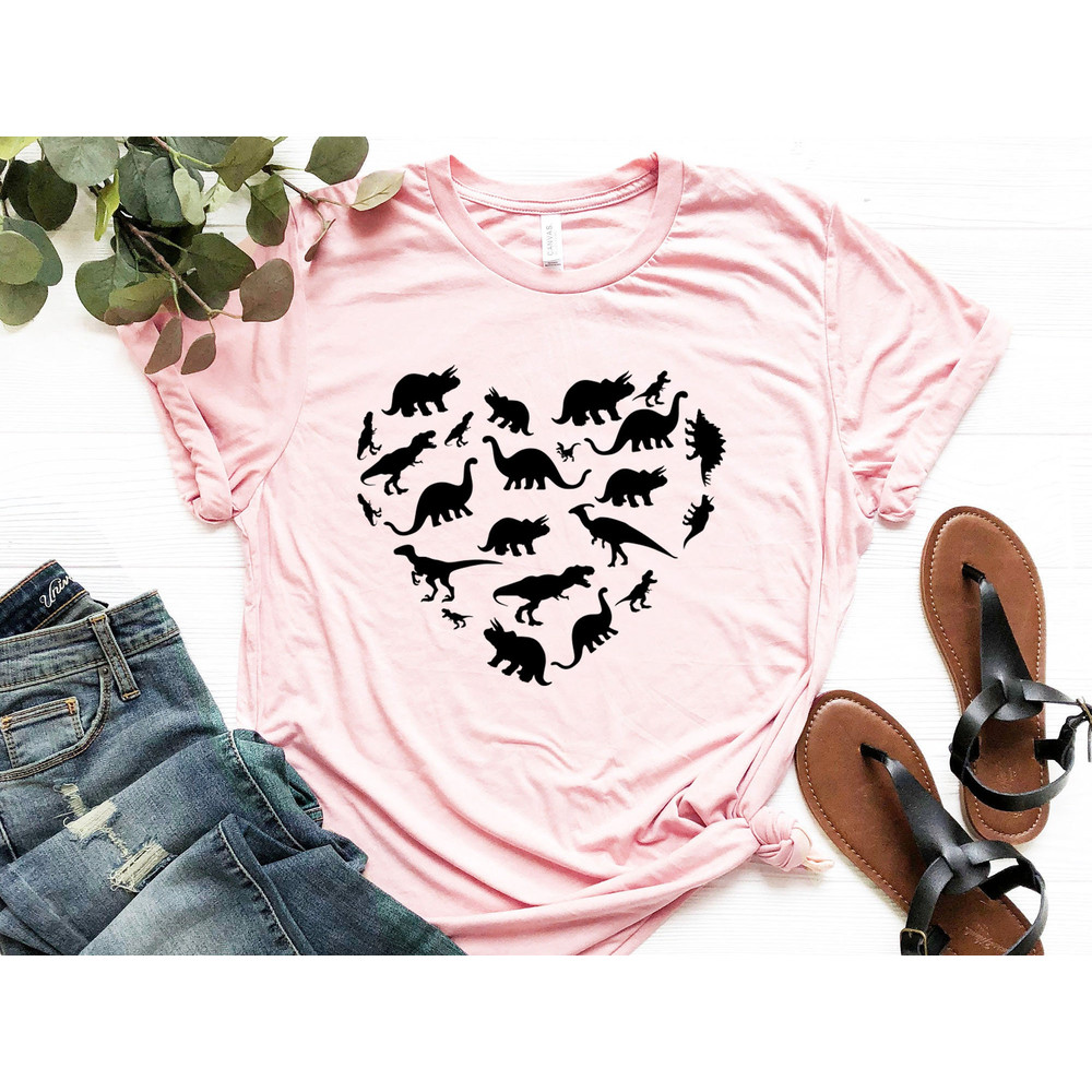 Dinosaur Shirt, Heart Dino Shirt, Cute Dinosaur Shirt, Dino T-Shirt, Dinosaur Tshirt, Dino Shirt.jpg