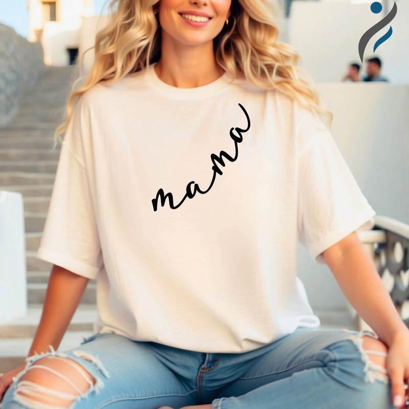 Mama Calligraphy Hand Writing Shirt, Mothers Day T-shirt, Mom Shirt, Mothers Day Gift, Mom Life Shirt, Gift for Mom,.jpg