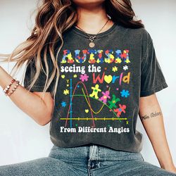 Autism Seeing The World From Different Angles - Autism Awereness T-Shirts Men, Woman Birthday T Shirts, Summer Tops
