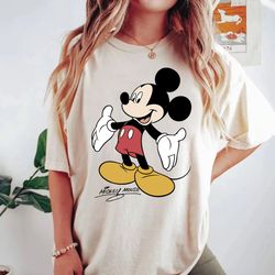 Disney Classic Mickey Mouse Pose Comfort Colors Shirt,Mickey Shirt,Disneyland Holiday Vacation Shirt