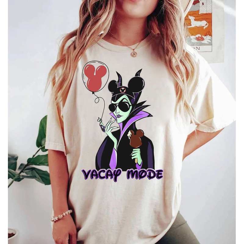 Disney Funny Maleficent Vacay Mode Comfort Color Shirt, Funny Villains Shirt, Disney Villains Shirt, Disneyworld, Disney Comfort Color Tee.jpg