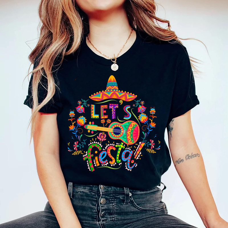 Let's Fiesta Shirt, Fiesta Squad Shirt, Sombrero Hat Shirt, Mexican Shirt, Cinco De Mayo Shirt, Mexican Party Shirt, Hispanic Party Shirt.jpg
