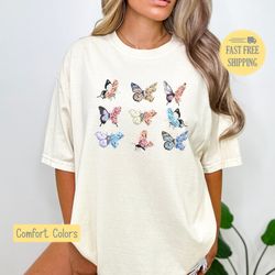 Floral Butterfly Tshirt, Butterfly T-shirt, Flower Shirt