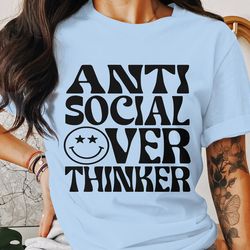 anti social overthinkers club shirt, introvert shirt, anti social club shirt