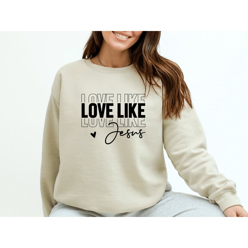 Love Like Jesus Hoodie, Trendy Christian Hoodie, Y2k Jesus Hoodie, Christian clothes, Christian sweatshirt, Bible Verse Spiritual hoodie.jpg