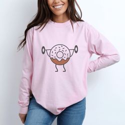 weightlifting donut shirt, funny donut gym t-shirt, cute workout shirt