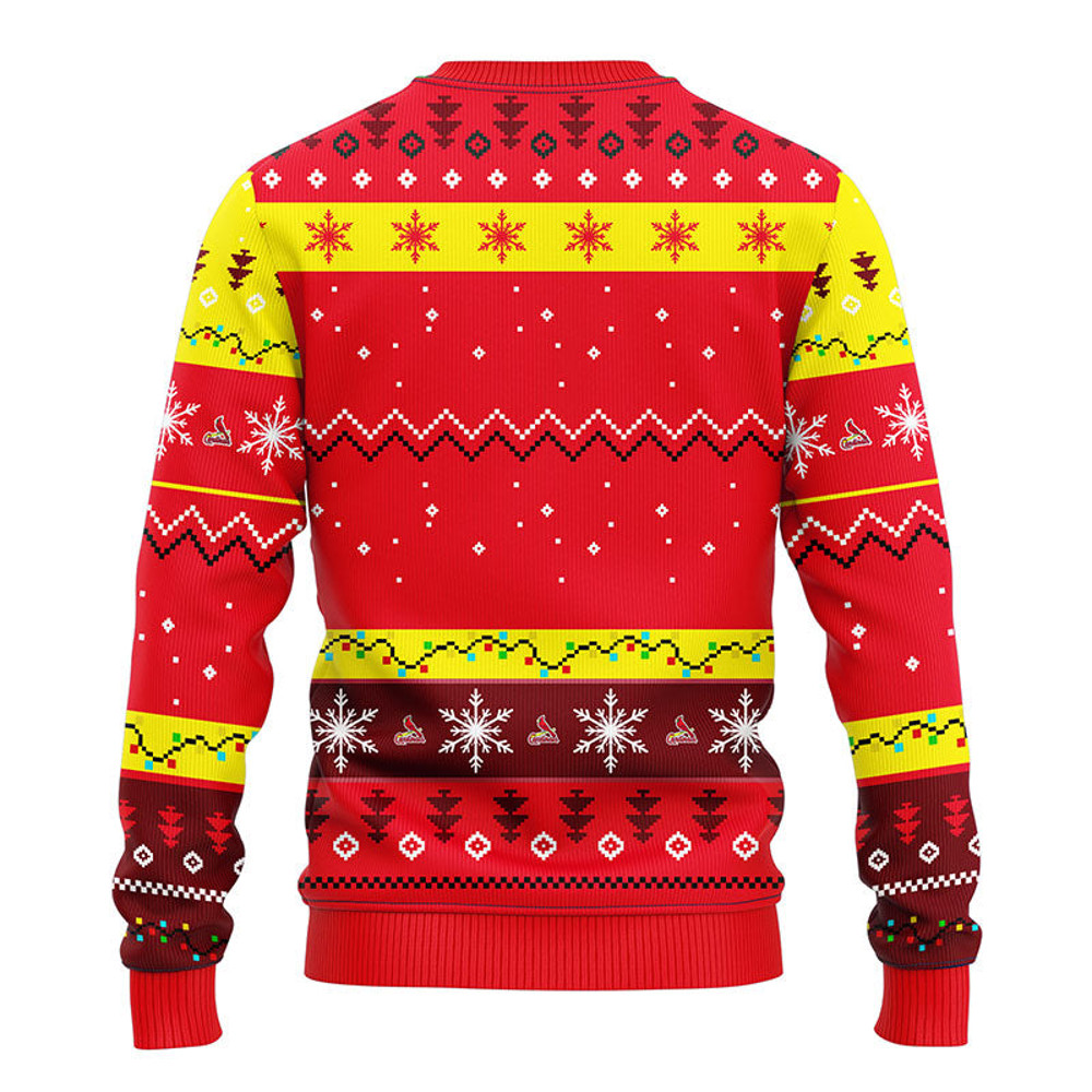 MLB St. Louis Cardinals Hohoho Mickey Ugly Hoodie 3D Zip Hoodie 3D Ugly Christmas Sweater 3D Fleece Hoodie