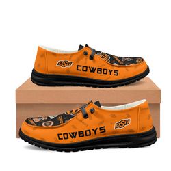 oklahoma state cowboys loafer shoes, customize your name oklahoma state cowboys ncaa loafer shoes for men women